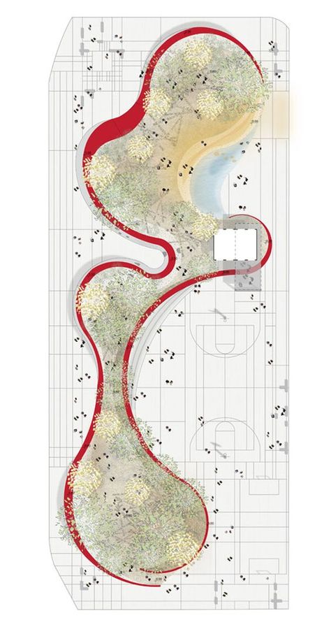 Into the Wild Playground by Dmau, Openfabric Villa Architecture, Architecture Jobs, World Landscape, Landscape Architecture Drawing, Urban Landscape Design, Plans Architecture, Architecture Landscape, Landscape Design Plans, Renzo Piano