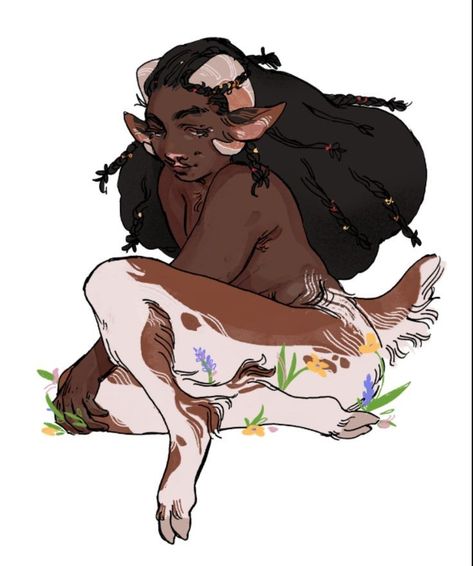 Female Faun, Dnd Art, Mythical Creatures Art, Creature Concept, Character Design References, Creature Art, 귀여운 동물, Art Reference Photos, Art Reference Poses