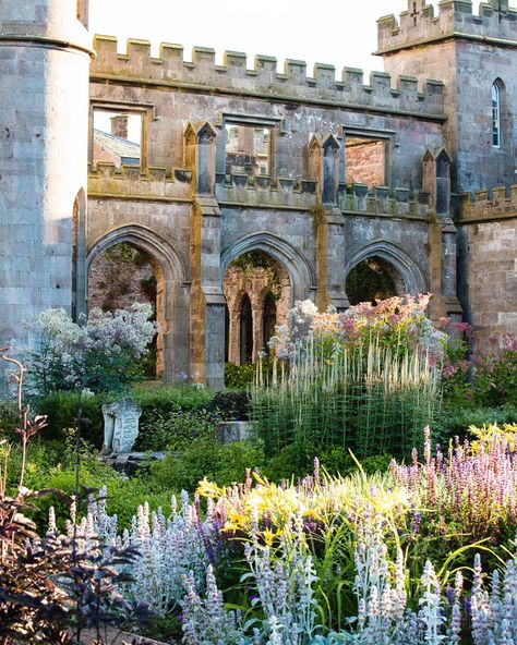 Claire Takacs’s Instagram profile post: “The beautiful Lowther Castle gardens @lowthercastle in the Lake District, England, design by @danpearsonstudio  While our worlds have never…” Castle Gardens Aesthetic, Lowther Castle Gardens, English Landscaping, Claire Takacs, Ramon Salazar, English Landscape Garden, Beautiful Gardens Landscape, Fantasy Scenery, Photography Studio Design