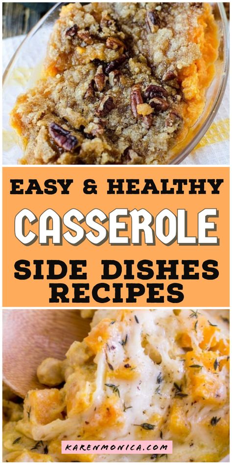 Hot Vegetable Side Dish Casserole Recipes, Easy Healthy Casseroles, Delicious Casserole Recipes, Vegan Sweet Potato Casserole, Best Sweet Potato Casserole, Healthy Casserole, Recipes For Thanksgiving, Casserole Side Dishes, Yummy Casserole Recipes