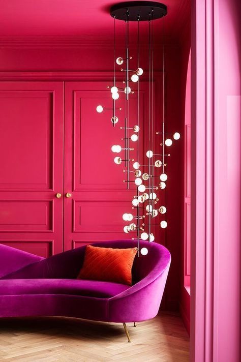 Viva Magenta: The Perfect Color to Add a Touch of Luxury to Your Home Pantone Viva Magenta, Dark Purple Walls, Colour Of The Year 2023, Aesthetic Pendant, 2023 Pantone, Coral Pantone, Magenta Pantone, Pantone Colour Of The Year, Unique Furniture Design