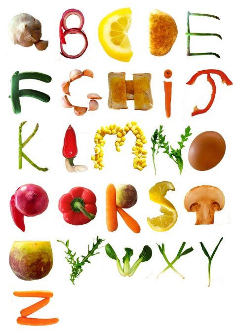 food typography Food Alphabet, Food Font, Food Lettering, Food Typography, Alphabet Photography, Typography Alphabet, Alphabet Soup, Turkey Dinner, Dinner Food