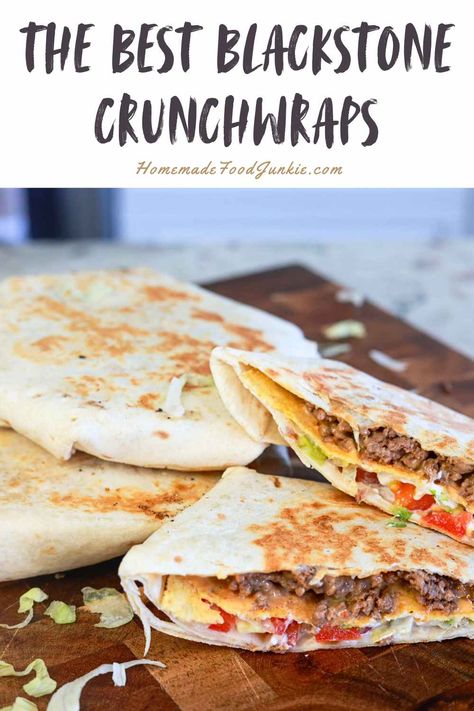 The Best Blackstone Crunchwraps Chicken Fried Rice Recipe, Nacho Cheese Sauce, Tacos And Burritos, Blackstone Griddle, Dinners To Make, Smash Burger, Chicken Fried Rice, Ground Turkey Recipes, Easy Lunch