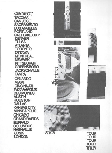 collage scan glitch graphic design, tour poster design, alt edit, monochrome, ink bleed Black And White Graphics Design, Photography Exhibition Poster Design, Scan Graphic Design, Graphic Design Glitch, Glitch Poster Design, Ink Bleed Graphic Design, Tour Poster Graphic Design, Grungy Graphic Design, Glitch Graphic Design