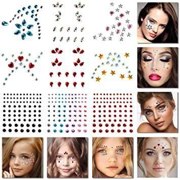 9 Sheets Eye Body Face Gems Rhinestone Stickers Self Adhesive Rhinestones Face Gems for Women Festival Accessory and Nail Art Decorations Body Gems, Face Rhinestones, Rhinestone Sticker, Life Vision, Face Jewellery, Face Gems, Face Jewels, Festival Accessories, Face Stickers