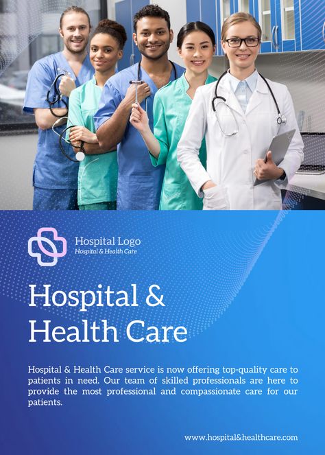 Hospital & Health Care Template Health Care Hospital, Hospital Logo, Profile Cover, Hospital Health, Sea Green Color, Modern Web Design, Hospital Design, Health Care Services, File Design