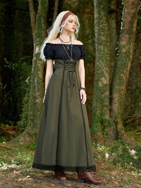 Ren Faire Outfits, Fair Outfits, Medieval Clothing, Women Long Dresses, Fantasy Clothing, Fantasy Fashion, Inspiration Mode, Kids Beachwear, In The Woods