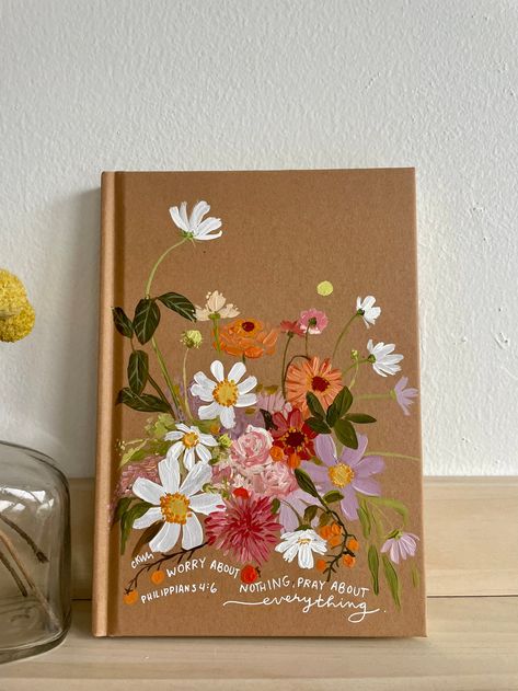 Everything Journal, Painted Journal, Pray About Everything, Hand Painted Bible, About Myself, The Word Of God, Painted Books, Painting Art Projects, Bible Art