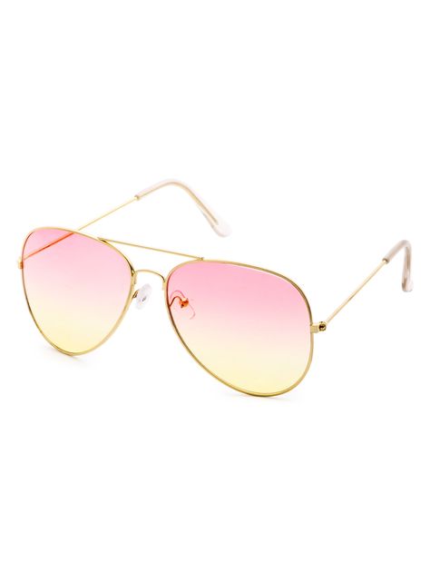 sunglass161109305_2 Diy Lace Sleeves, Retro Aviator Sunglasses, Yellow Sunglasses, Yellow Ombre, Retro Glasses, Pink Sunglasses, Aviator Style, Pink And Yellow, Retro Sunglasses