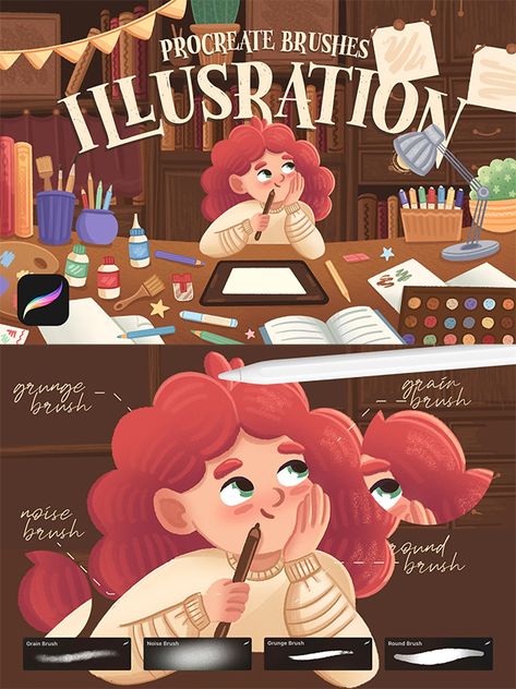 Graphic Designer Illustration Character, Simple Poster Illustration, Procreate Vintage Art, Illustration Art Procreate, Digital Art Cartoon Style, Procreate Poster, Procreate Character, Procreate Watercolor, رسم كاريكاتير