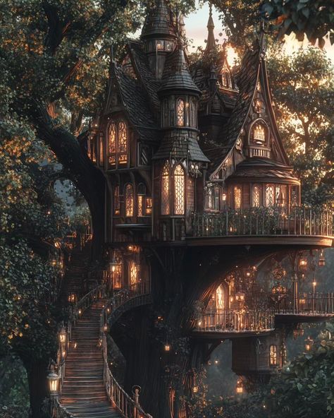 wanderskyhigh | Treehouse . #treehouse #mansion #gothic #gothicarchitecture #gothicaesthetic #darkaesthetic #darkartists #architecturelovers #architecture��… | Instagram Treehouse Mansion, Fantasy Manor, Gothic Manor, Architecture Instagram, Gothic Mansion, Fantasy Maps, Gothic Aesthetic, Fantasy Places, Fantasy Map