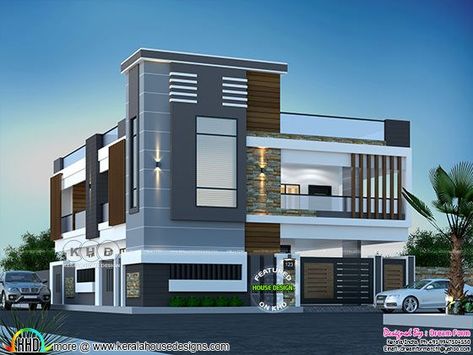 2floor House Elevation Modern, 2 Floor Elevation Design, Duplex Home Design, Front Building Design, Building Front Designs, Single Floor House Design, 2 Storey House Design, House Outer Design, Aesthetic Interior