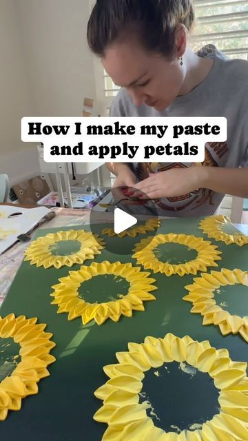 Textured Flower Art | Chinaya on Instagram: "Your most asked questions answered in this tutorial ☝️ I show how I mix my paste here and how I apply petals. There are many techniques and methods, this is just mine ⭐️ I am always learning and evolving my technique as well. I hope you enjoy this or find some helpful tips. If you do, I’d love to know. It took me two hours to edit this reel, so I really hope you like it 💕 #tutorial #texturedart #artwork #texturedartwork #painting #art #paint #texturedpainting #floralart" Petal Texture Art, How To Paint Petals Acrylic, Textured Canvas Art Floral, Diy Textured Painting Canvas, How To Paint 3d Flowers, Texture Paste Flowers, Canvas Flower Painting Ideas, Textured Painting Tutorial, Texture Flower Art