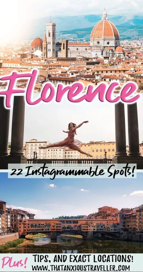 Looking for Florence photography spots? Check out this guide to the most Instagrammable places in Florence! Instagram Giardino delle Rose, and find the best sunset Florence. With tips for finding the most Instagrammable restaurants in Florence, you'll be photographing Florence and Tuscany in no time! #thatanxioustraveller #florence #instagram #spots #italy #europe #travel Florence Instagram, Florence Guide, Instagrammable Restaurants, Florence Photography, Italian Travel, Most Instagrammable Places, Italy Travel Tips, Italy Travel Guide, European Destinations