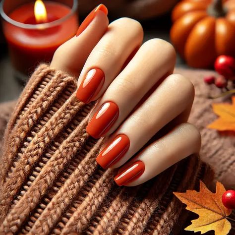 30 Trending Burnt Orange Fall Nails 2024 Burnt Orange Fall Nails, Orange Fall Nails, Orange Nail Designs, Orange Nail, Sweater Nails, Nails 2024, Orange Nails, Fall Nail, Fall Nail Designs