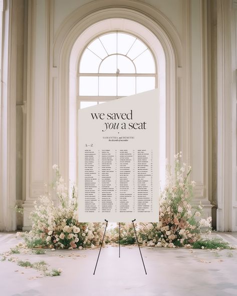 get a little edgy with your signage 🤩 Wedding Seating Chart Display, Wedding Reception Details, Reception Seating Chart, Wedding Table Seating, Table Assignments, Wedding Reception Seating, Elegant Wedding Reception, Reception Details, Reception Seating