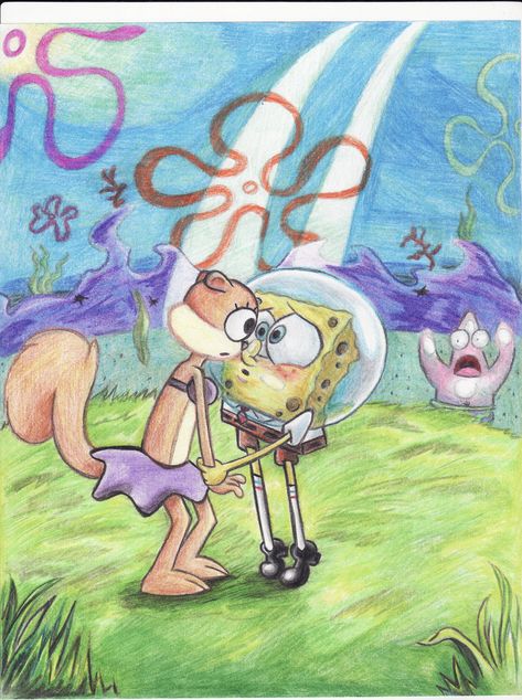 Spongebob X Patrick Fanart, Spongebob X Sandy, Spongebob Fanart, Spongebob Sandy, Spongebob And Sandy, Stephen Hillenburg, Spongebob Birthday Party, Spongebob Square, Best Cartoons Ever