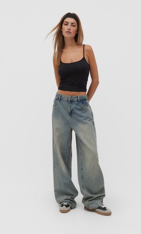 Jean baggy Baggy Jeans For Women, Outfits Con Jeans, Most Comfortable Jeans, Stradivarius Jeans, Low Waist Jeans, Baggy Trousers, Looks Street Style, Denim Trends, Relaxed Fit Jeans