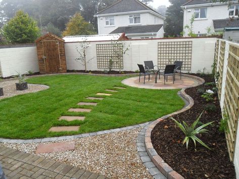 Circular Lawn, Minimalist Garden, Back Garden Design, Patio Garden Design, Low Maintenance Garden, Have Inspiration, Backyard Garden Design, Beautiful Backyards, Back Gardens