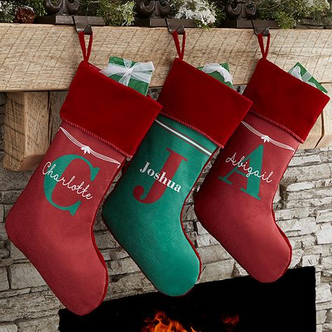 17440 - My Name Personalized Christmas Stocking Manifest Overnight, Stockings Diy, Monogram Christmas Stocking, Stockings With Names, Personalized Christmas Stocking, Dog Christmas Stocking, Cricut Supplies, Ideas Navidad, Christmas Stockings Diy