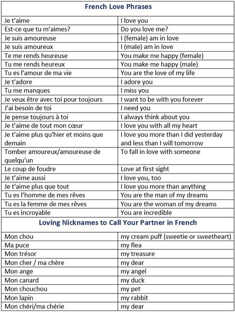 How to Say I Love You in French. French Love Phrases. Loving Nicknames to Call Your Partner in French. - learn French,vocabulary,communication,french French Love Phrases, Quote For Boyfriend, How To Say I Love You, French Words Quotes, Useful French Phrases, French Basics, Quotes For Boyfriend, French Love, French Flashcards