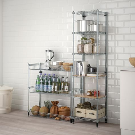 Ikea Omar, Pantry Shelving, Kitchen Pantry Storage, Organization Furniture, Shelf Liner, Pantry Shelf, Pantry Storage, Ikea Kitchen, Wire Shelving