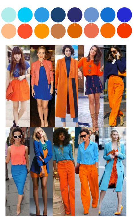 Wardrobe Color Guide, Bright Colors Fashion, Colour Combinations Fashion, Blue Outfits, Color Combos Outfit, Color Blocking Outfits, Color Combinations For Clothes, Color Trends Fashion, Colourful Outfits