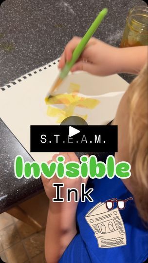 610 reactions · 203 shares | 🔬✨ Invisible Ink Science Magic!✨🔬 

Want to impress your little ones with a magical science experiment? Here’s a fun way to create invisible ink using everyday kitchen ingredients. This STEAM activity is perfect for preschoolers and helps develop critical thinking, creativity, and fine motor skills.

🧪 What You’ll Need:
- Turmeric Ink:
 1 tablespoon turmeric 
  ¼ cup rubbing alcohol 
- Baking Soda Ink:
 1 tablespoon baking soda 
  ¼ cup water 

🔍 How to Do It:
1. Mix:Combine turmeric with rubbing alcohol in one bowl and baking soda with water in another.
2. Write:Use a cotton swab or paintbrush to write a secret message with the baking soda solution on white paper. Let it dry completely.
3. Reveal:Once dry, brush over your message with the turmeric solution Invisible Ink Science Experiment, Boy Activities, Science Magic, Steam Activity, Preschool Stem, Kitchen Ingredients, Steam Science, Science Writing, Construction Paper Crafts