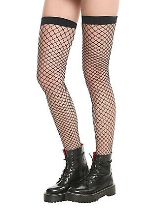 Black Banded Medium Fishnet Thigh Highs, Diner Dash, Fishnet Thigh Highs, Thigh High Fishnets, Festival Dresses, Cool Denim, Knee High Stockings, Cute Stockings, Rave Outfit, Fashion Wishlist