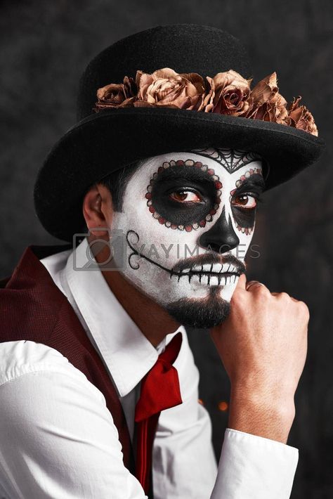 Halloween Skull Makeup For Men, Day Of The Dead Outfit Men, Men Skull Makeup, Skull Face Makeup Men Easy, Day Of The Dead Boys Makeup, Easy Halloween Makeup Men, Skull Makeup Men Beard, Easy Halloween Makeup For Men, Day Of The Dead Makeup Easy Men