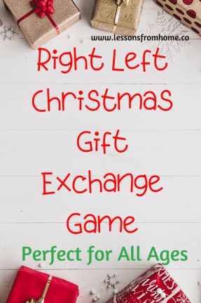 Are you looking for a fun gift exchange game for Christmas parties?  This right left game is perfect for adults and kids of all ages.  #holidays  #giftexchange  #christmasparty  #lessonsfromhome Christmas Exchange Game, Right Left Christmas Game, Holiday Gift Exchange Games, Left Right Christmas Game, Kingdom Bloggers, Running Games, Gift Exchange Game, Christmas Gift Exchange Games, Christmas Gift Games