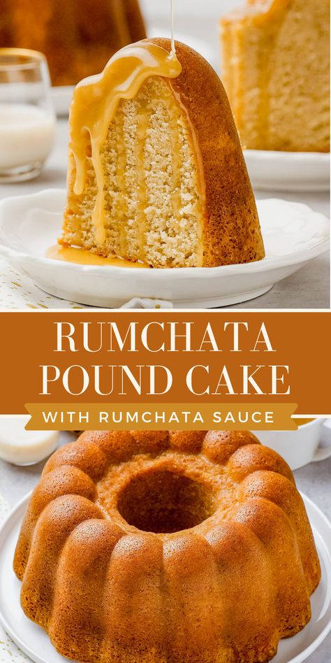 Rumchata Bundt Cake, Vodka Cake Recipes, Rumchata Cake Recipes, Rumchata Cake, Boozy Cakes, Vanilla Bundt Cake, Boozy Baking, Bundt Cake Pans, Bundt Recipes