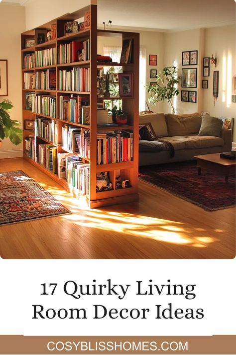 Explore 17 unique living room decor ideas that will transform your space with quirky touches. This pin features vibrant and lively decor inspiration focusing on statement ceilings and personal style. Den Designs Ideas, Unconventional Living Room, Quirky Living Room, Quirky Apartment, Unique Decor Ideas, Unusual Accessories, Fun Furniture, Colorful Palette, Quirky Decor