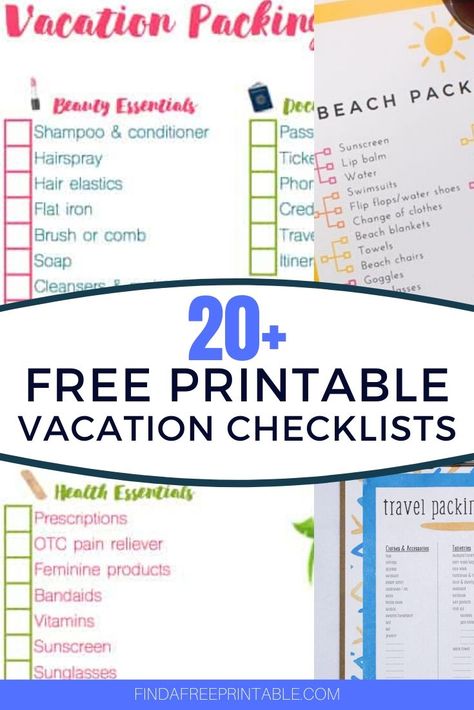 Vacation Packing Lists, Family Vacation Packing List, Beach Trip Packing List, Summer Vacation Packing List, Beach Trip Packing, Family Packing List, Summer Vacation Packing, Packing List Template, Beach Vacation Packing