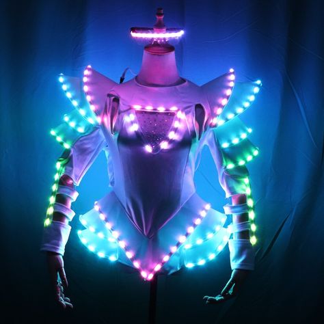 Ropa luminosa para novia, disfraz de Ballet, tutú LED, faldas de baile, fiesta de boda, novedad _ - AliExpress Mobile Neon Bodysuit, Led Costume, Light Suit, Led Clothing, Dance Tutus, Tutu Ballet, Led Dance, Led Dress