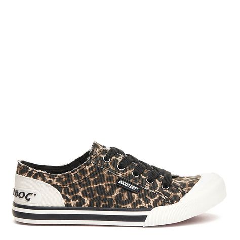 Jazzin Leopard Print Sneaker - Rocket Dog® Leopard Print Sneakers, Mom Bod, Cap White, Casual Trainers, Trainers Fashion, Dog Logo, Rocket Dog, Heel Caps, Print Sneakers