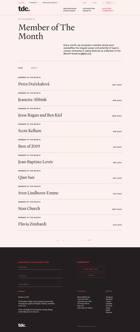 Member of the month page Website Layout, Website Design, Design