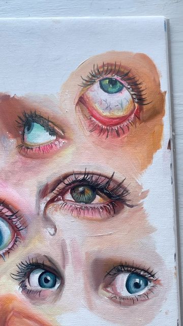 Realistic Eye Oil Painting, Thomas Saliot Artist Research, Art Final Piece Gcse, Crying Eye Painting, Art Eyes Drawing, Painting Of An Eye, How To Paint Eyes, Eye Studies, Eye Oil Painting