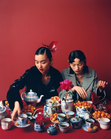 Self-Portrait Unveils Lunar New Year Campaign | Hypebae New Year Campaign, Lunar New Year 2023, New Year Photoshoot, Lunar Year, Campaign Fashion, Year Of The Snake, New Year 2023, Year Of The Rabbit, Family Celebrations