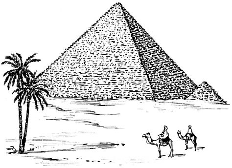 pyramid crafts for children | Coloring page Pyramid - img 15961. Starověký Egypt, Pyramids Egypt, Egypt Tattoo, Egyptian Tattoo, Egyptian Pyramids, The Pyramids, Egypt Art, Pyramids Of Giza, Clipart Black And White