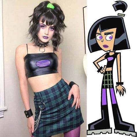 Cosplay/Make-up by lovely @kanstelar ° ° ° #sidebyside #cosplaycomparison#Cosplaywow Sam And Danny Phantom Costumes, Sam Manson, Cartoon Halloween Costumes, Quick Costumes, Scary Characters, Costume Anime, Prom Girl Dresses, Diy Halloween Costume, Anime Halloween