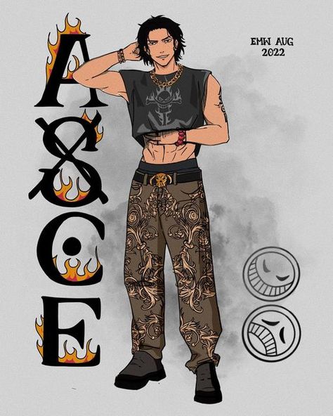 Anime Streetwear Wallpaper, Ace Wallpaper, Streetwear Wallpaper, Anime Street, E M, Anime Journal, One Piece Cartoon, Anime Black Hair, Anime Streetwear