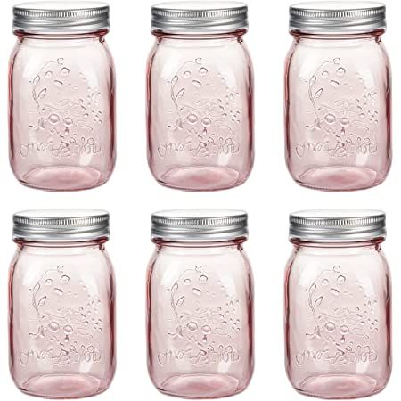 So pretty! (If you use my link to purchase, I can earn through the Amazon Associates Program!) Green Mason Jars, Diy Crafts Decor, Pink Mason Jars, Colored Mason Jars, Jars With Lids, Diy Lotion, Blue Mason Jars, Canning Jar, Crafts Decor