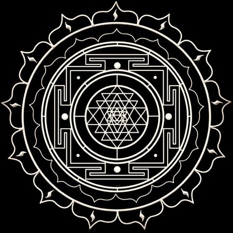 The powerfull #sriyantra #symbol #mandala #mantra Sri yantra, also known as Sri Chakra, is called the mother of all yantras because all… Meaningful Symbol Tattoos, Yantra Mandala, Sri Chakra, Cyberpunk Tattoo, Dark Evil, Shri Yantra, Sacred Geometry Tattoo, Sacred Geometry Symbols, Geometry Tattoo