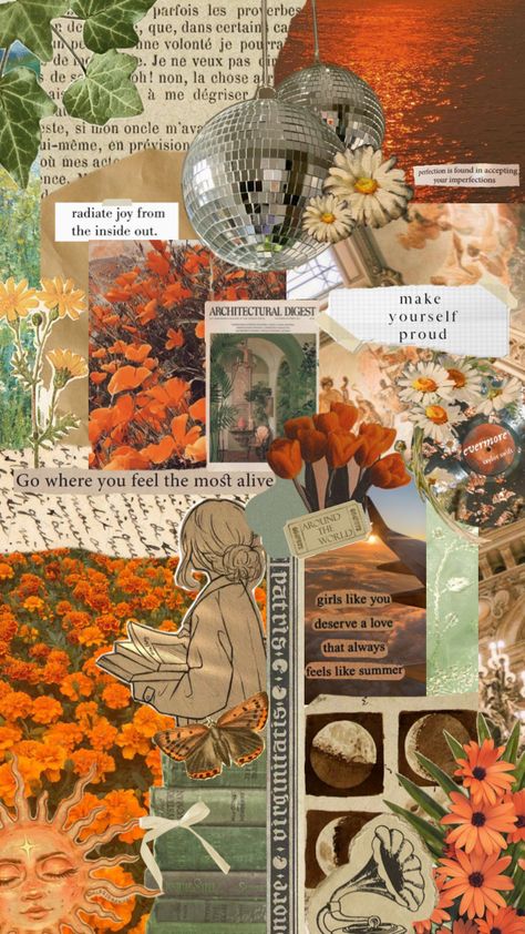 Orange and green collage 🧡#phonewallpaper #orangeaesthetic #greenaesthetic #collage #bookworm Green Collage, Collage Background, Orange Wallpaper, Cool Wallpapers Art, Orange And Green, Pretty Wallpapers Backgrounds, Cute Backgrounds, Fall Wallpaper, Aesthetic Collage