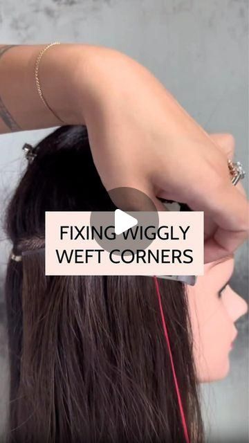 Aqua Hair Extensions on Instagram: "Let’s get knotty!🪡  Watch this quick tutorial by @thebutcherblocksalon for tips on tacking down those wiggly weft corners on your next weft extension install!  . . . . . . #haireducation #hairstylist #hairextensions #hyrbridweft #hairtutorial #aquahairextensions #hairextensionspecialist #hairtok" Weft Hair Extensions Hairstyles, Ktip Extensions, How To Install Weft Hair Extensions, K Tip Hair Extensions, Itip Hair Extensions, Itip Hair Extensions Installation, Aqua Hair, Weft Hair Extensions, Hair Weft