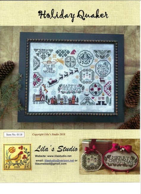 Gallery.ru / Photo #1 - Holiday quaker - Mussen Cross Stitch Gallery, Studio Gallery, Chart Design, Save The Bees, Holiday Colors, Joy To The World, Christmas Settings, Stitching Art, Art Textile