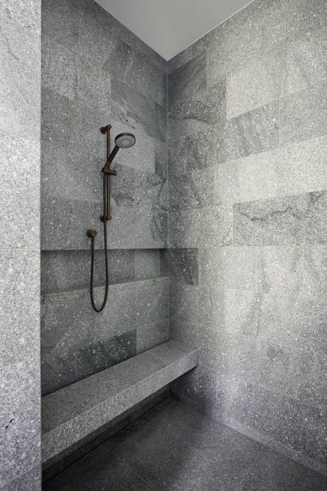 Granite House by B.E Architecture Granite Interior Design, Granite Bathroom Ideas, Shower Architecture, Granite Interior, Granite House, Bathroom Granite, Granite Shower, Bathroom Cabinets Diy, Granite Bathroom