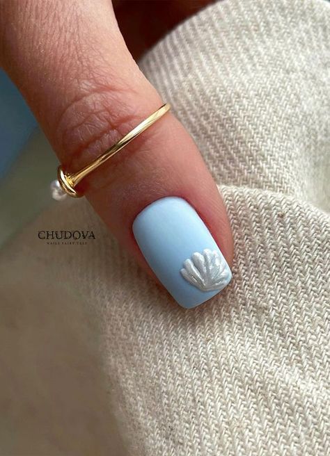 pick n mix nails, short nail art designs, short nails, trendy short nails, cute short nails Sea Shells Nail Art, Cute Short Beach Nails, Sea Shell Nails Designs, Sea Shell Nail Art, Nails Trendy Short, Short Nails Trendy, Bali Nails, Seashell Nail Art, Short Nail Art Designs