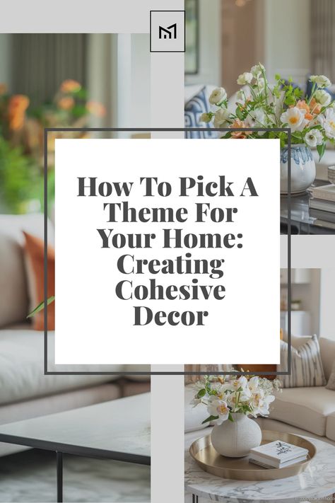 Learn how to pick a theme for your home to create a cohesive decor that reflects your personal style. This guide offers tips on drawing inspiration from your interests, lifestyle, and the architectural style of your house. Discover how to choose a color palette and select furniture that aligns with your theme, ensuring a unified look throughout your space. How To Pick A Style For Your Home, Tips On Drawing, Industrial Minimalist, Home Themes, Dark Furniture, Concept Board, Online Interior Design, Catalog Design, Decor Guide